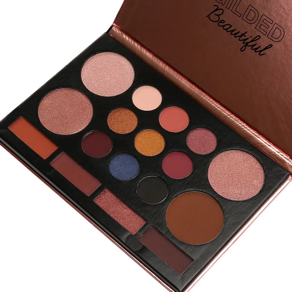 17 Color Matte Shimmer Eyeshadow Palette Smoky Nature Nude Earth Tone Waterproof