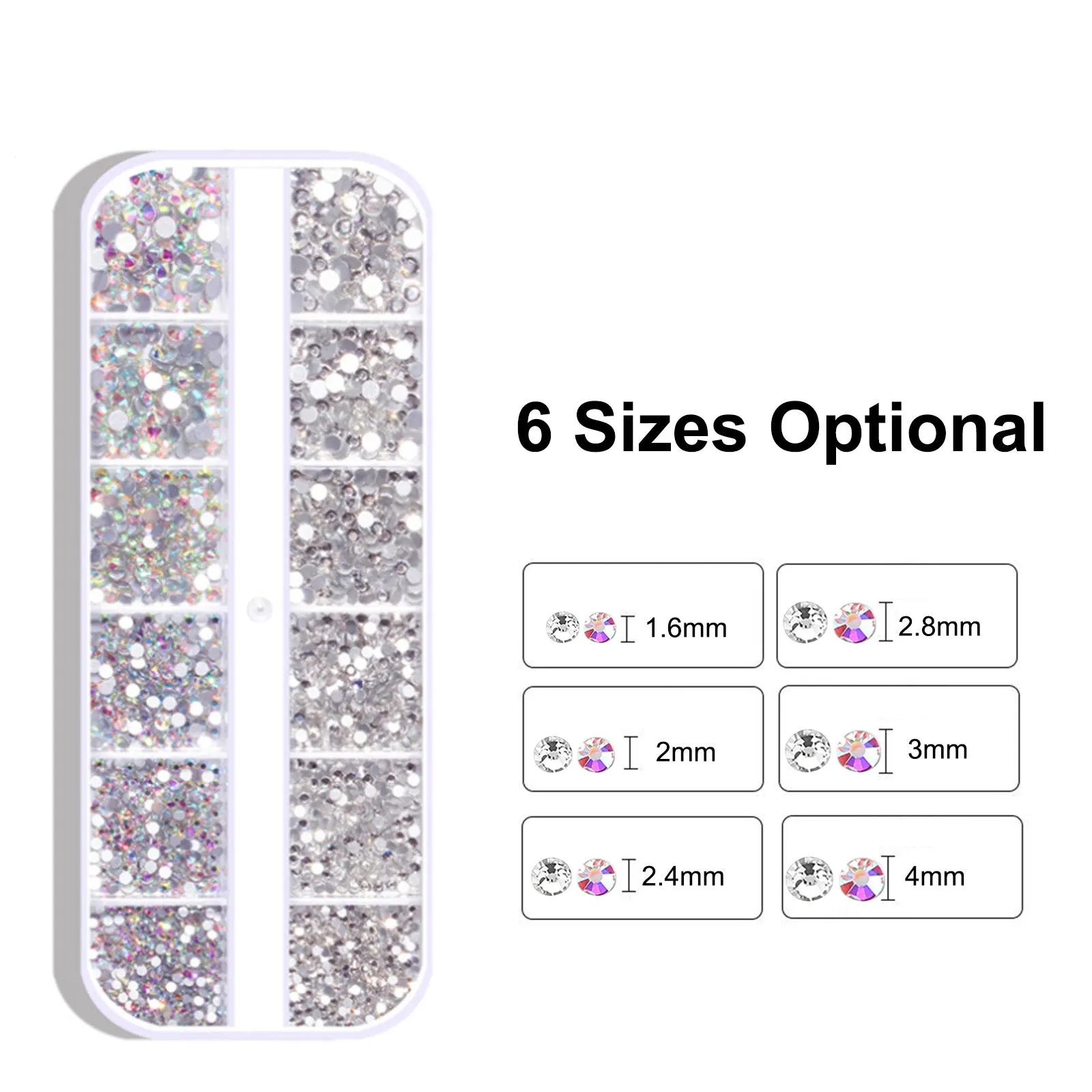 1800 Piece  Nail Arts Rhinestone Kit