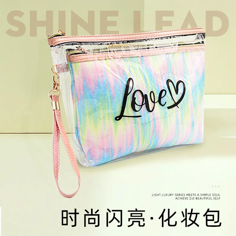 2PCs Portable Makeup Organizer Bag-LOVE(SA2405-125)