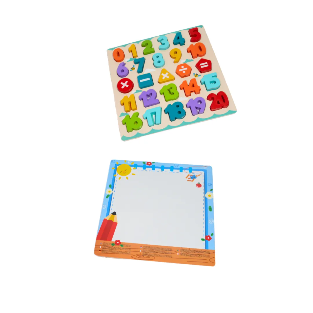 3D Numbers Puzzle with Whiteboard for Kids,30*30Cm