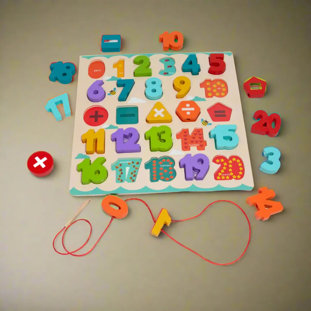 3D Numbers Puzzle with Whiteboard for Kids,30*30Cm