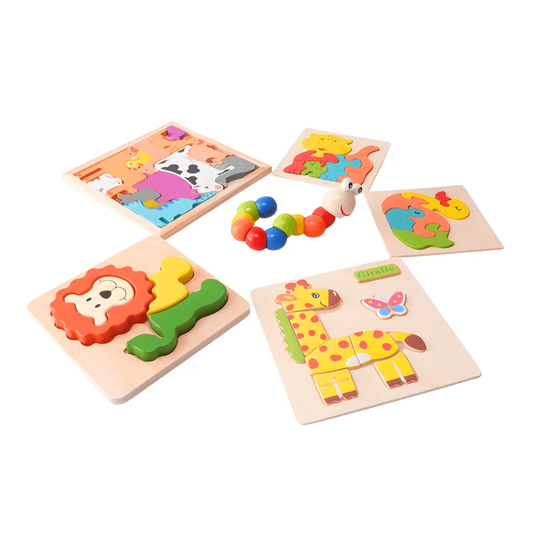 6 in 1 Best Combo of 5 Puzzles   1 Caterpillar Twister for Kids(Random design will be send)