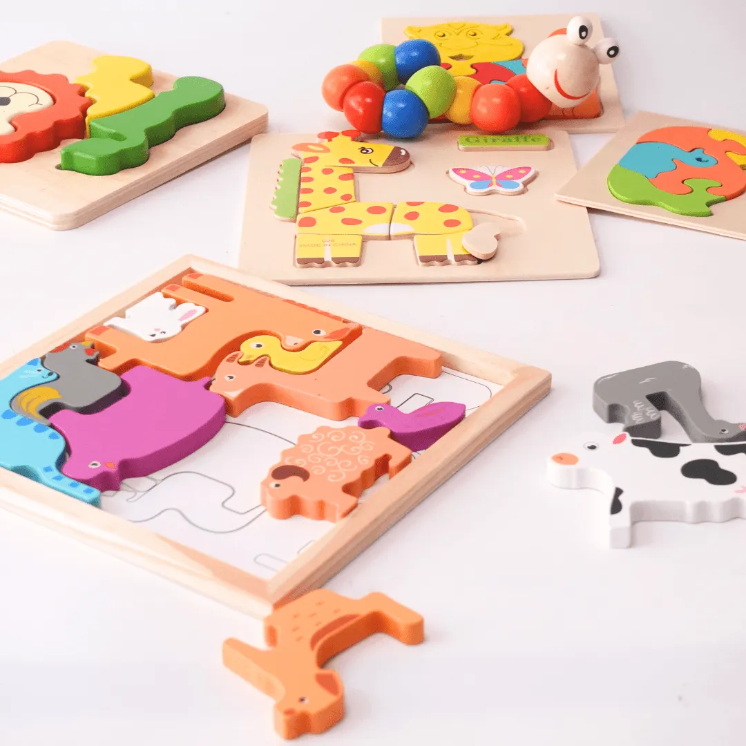 6 in 1 Best Combo of 5 Puzzles   1 Caterpillar Twister for Kids(Random design will be send)