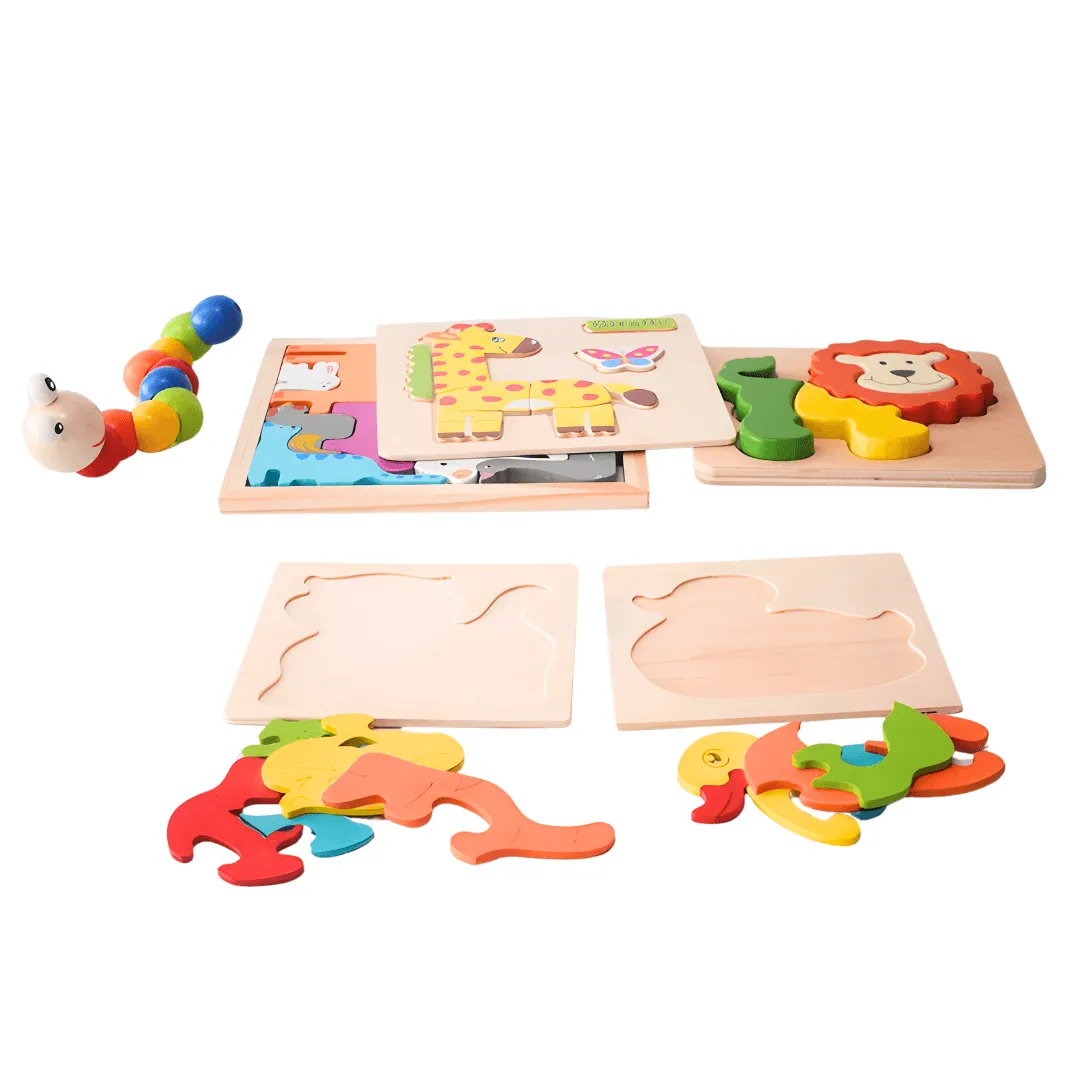 6 in 1 Best Combo of 5 Puzzles   1 Caterpillar Twister for Kids(Random design will be send)