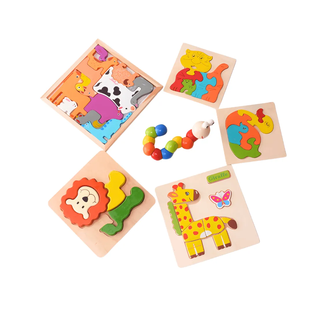 6 in 1 Best Combo of 5 Puzzles   1 Caterpillar Twister for Kids(Random design will be send)