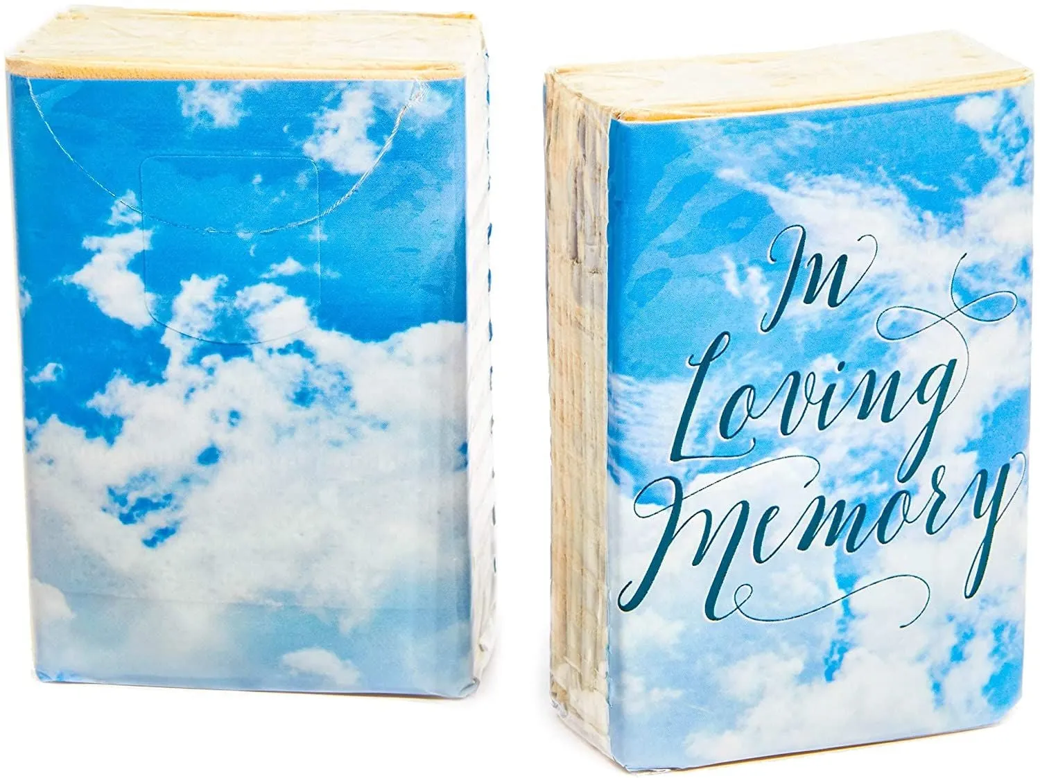 60 Pack Funeral Favors Facial Tissues for Guests, Pocket Size Memorial Service, In Loving Memory