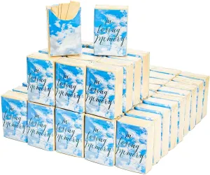 60 Pack Funeral Favors Facial Tissues for Guests, Pocket Size Memorial Service, In Loving Memory