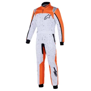 ALPINESTARS 3350125-2005-42 Suit for Karting KMX-9 V3, White / Orange / Black, Size 42