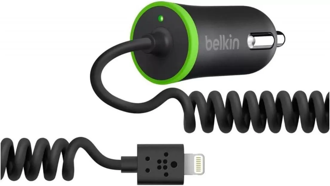 Belkin Boost Up 17W Car Charger with Lightning Cable - F8J154bt04-BLK