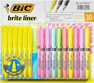 BIC Brite Liner Highlighters Pack Of 30