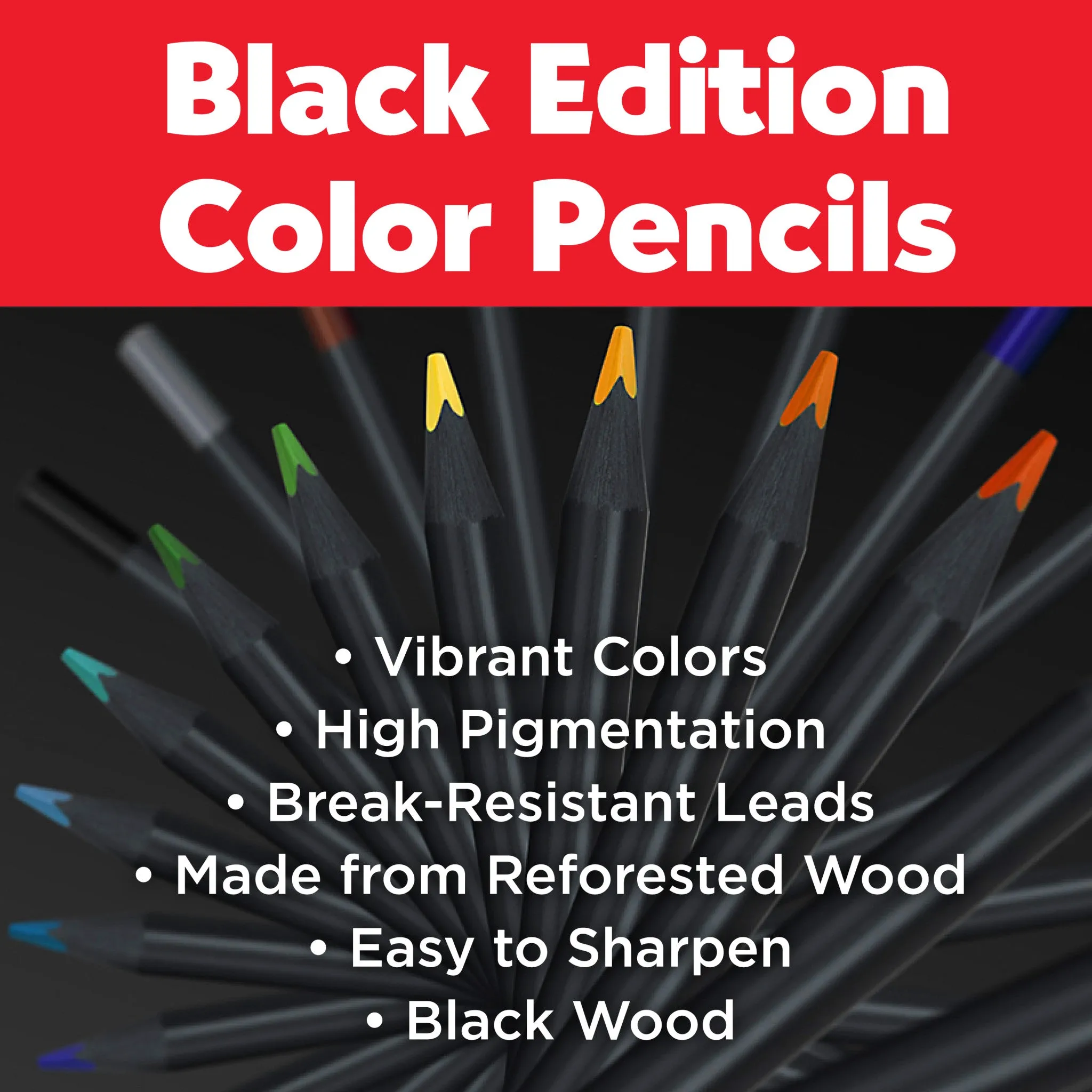 Black Edition Colored Pencils, Box of 24 - #116424