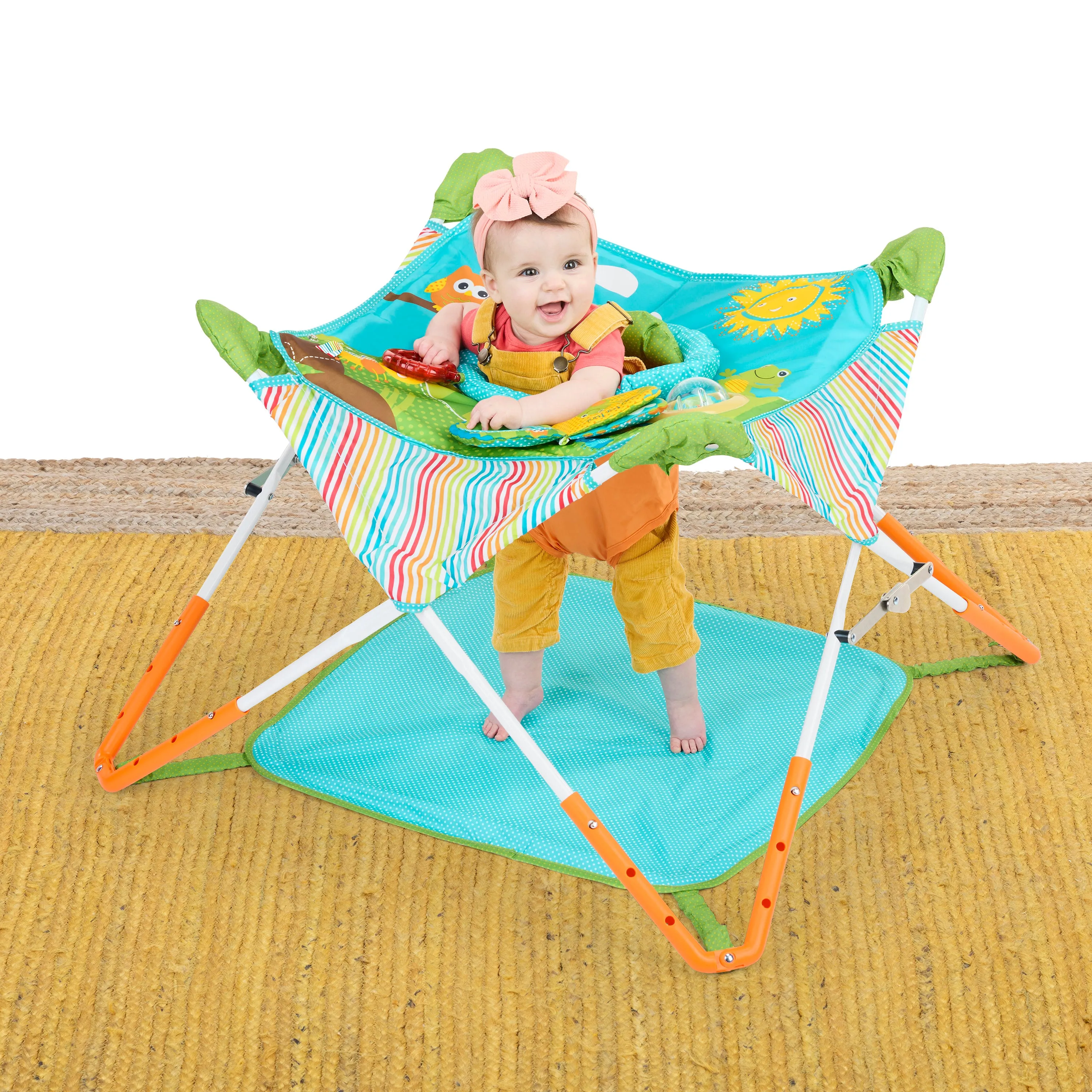 Bright Starts Pop 'N Jump Portable Activity Jumper, Owl Forest