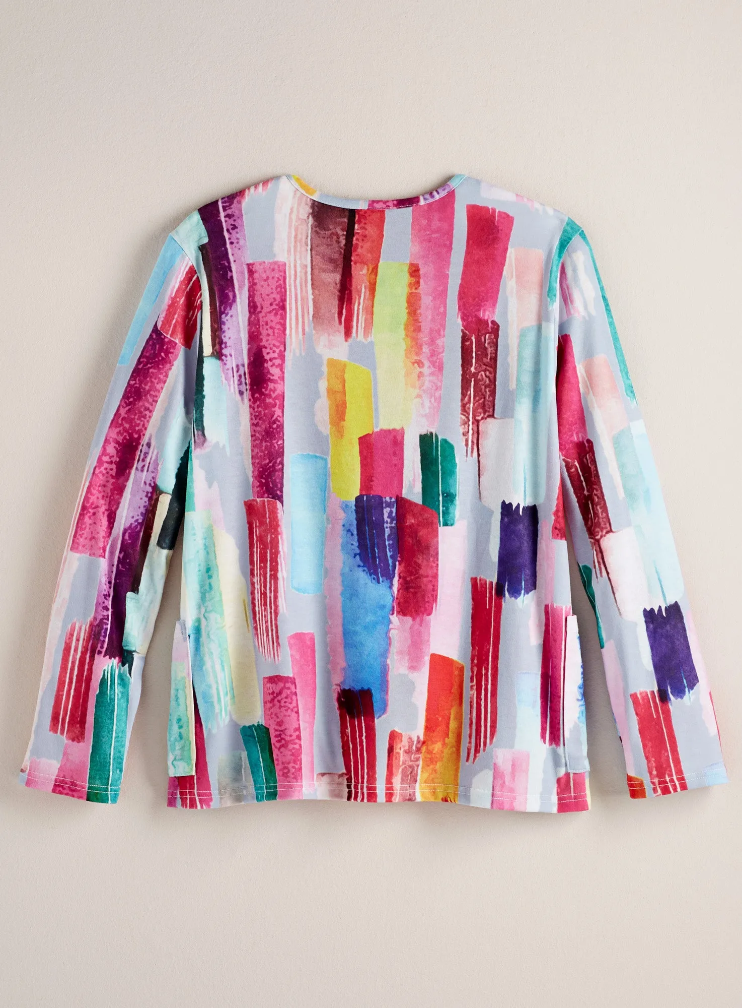 Brushstrokes Button Top FINAL SALE (No Returns)