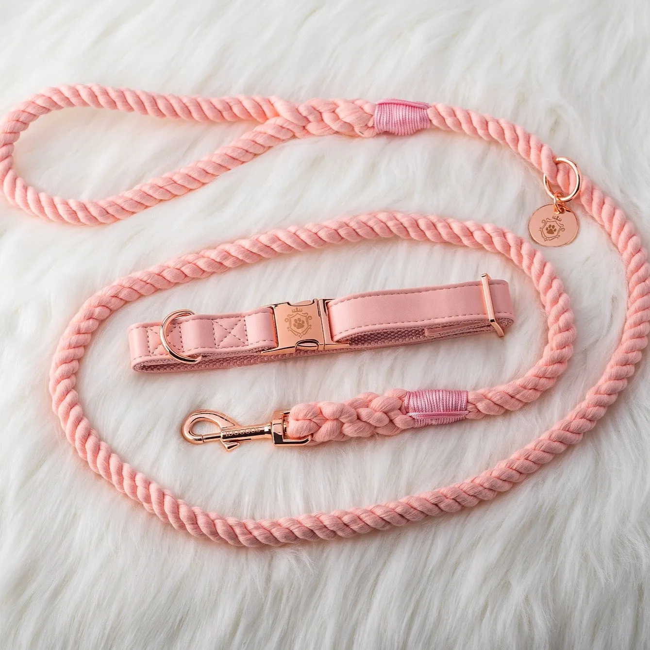 Candy Pink Rope Leash