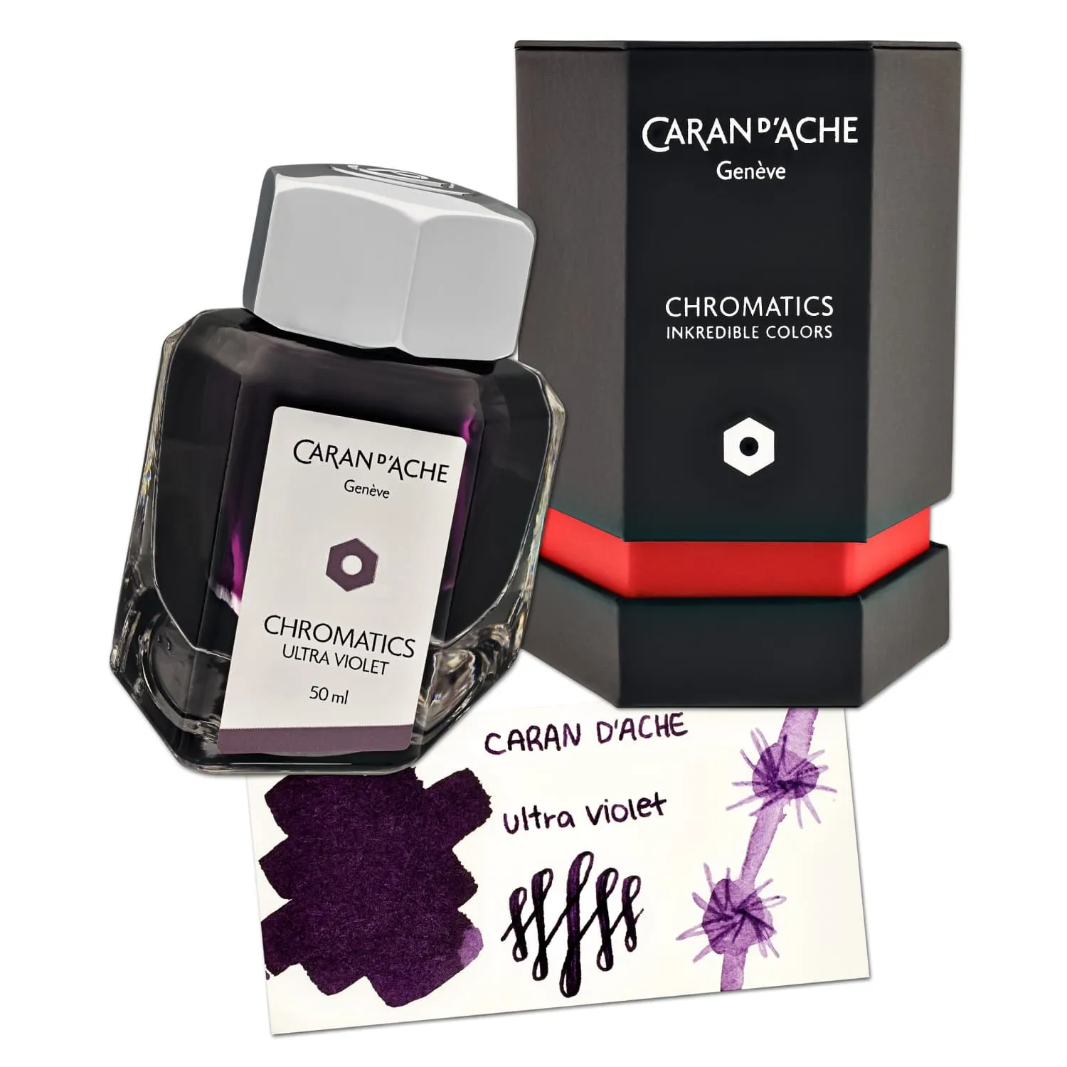 Caran d'Ache Chromatics Bottled Ink in Ultra Violet - 50 mL