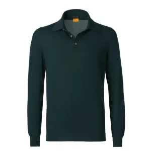 Cashmere and Silk-Blend Long Sleeve Polo Shirt