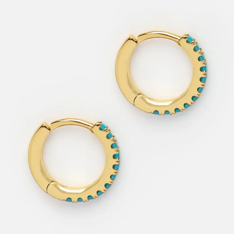 Classic Gem Huggie Hoops