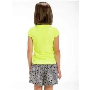 CLEARANCE DEAL - UBS2 - Girls Lime & Black Shorts & T-shirt Set Clearance SALE 5yrs