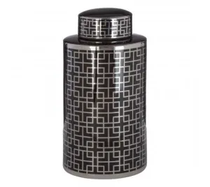 DARLA Jar black and silver available in 2 sizes. 32 cm click n collect