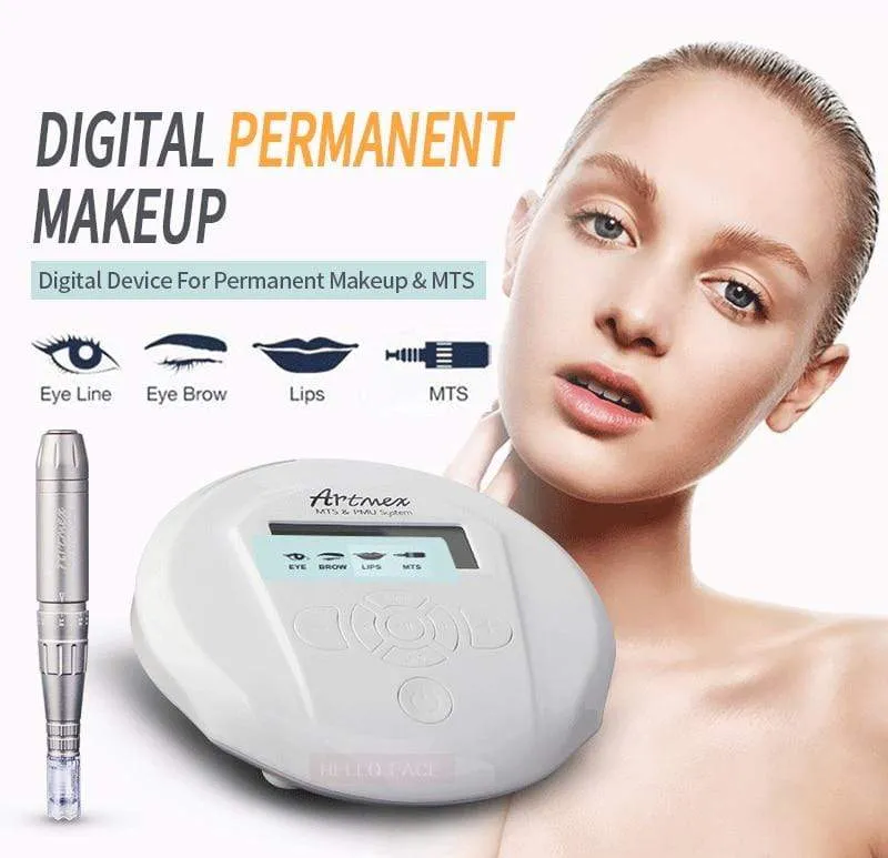 Digital Artmex V6 Permanent Makeup Tattoo Machine for Eyebrow,Eyeliner,Lip,Fine Hairlines Micropigmentation MTS PMU System