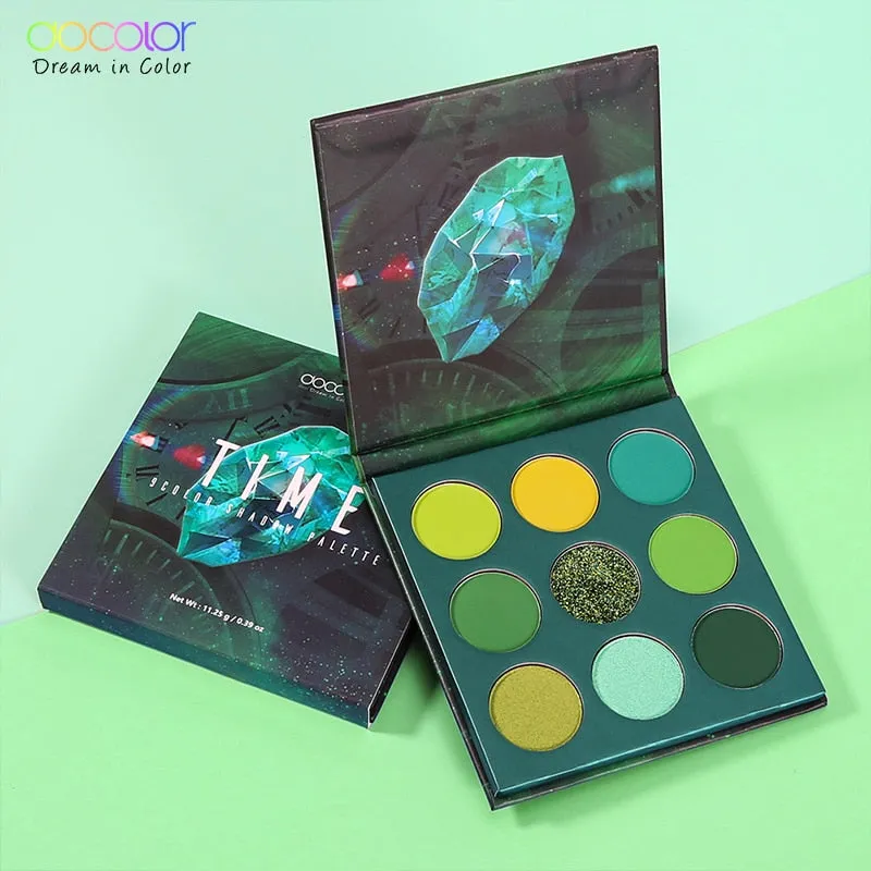 Docolor Eyeshadow Palette 9 Colors Gemstone Shadow Palette Makeup Powder Matte Shimmer Glitter Pigmented Waterproof Palette