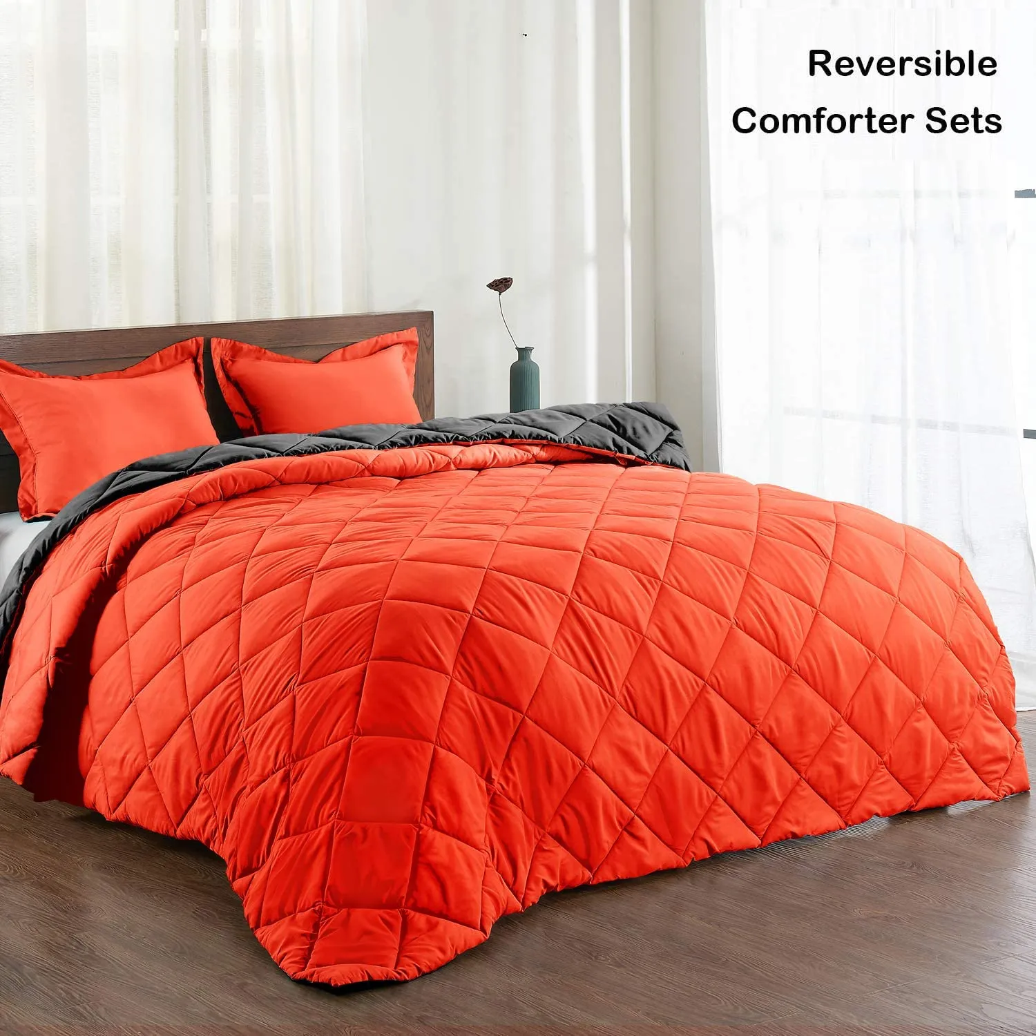 Down Alternative Reversible 3 pcs Comforter Set