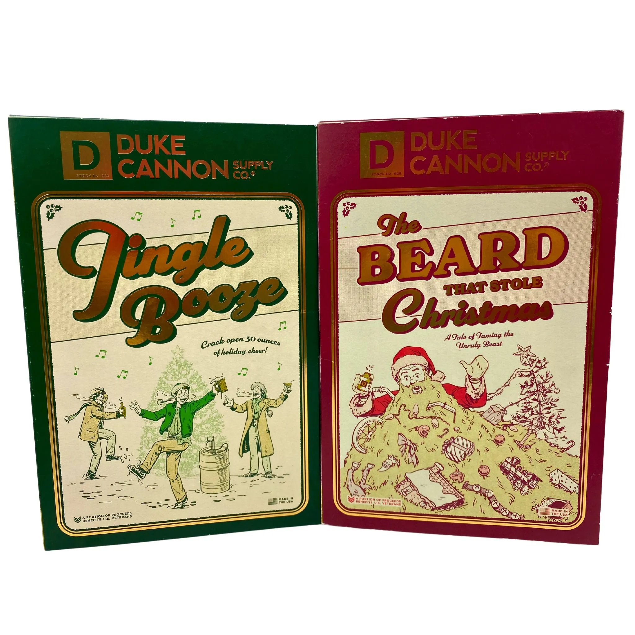 Duke Cannon Jingle Booze Soap Set & The Beard That Stole Christmas (34 Pcs Lot)