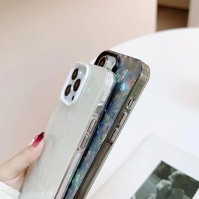 Elegant Bling Shell Pattern Luxury Phone Case Cover for iPhone 11, 12, 13, 14 Pro Max, X, XR, XS Max