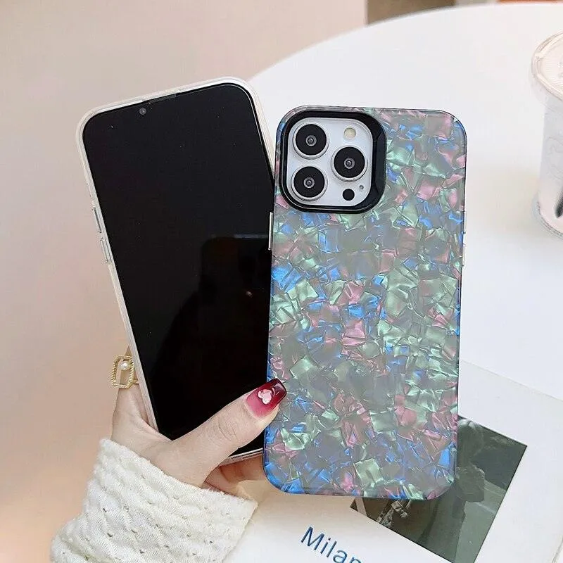 Elegant Bling Shell Pattern Luxury Phone Case Cover for iPhone 11, 12, 13, 14 Pro Max, X, XR, XS Max