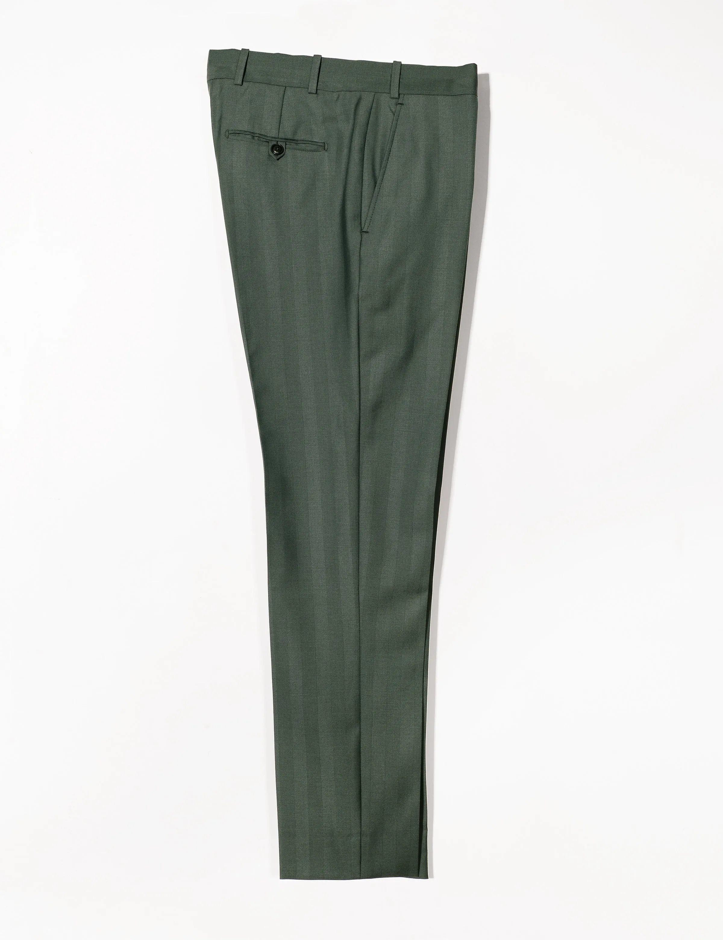 FINAL SALE: BKT50 Tailored Trousers in Wool Herringbone - Cyprus