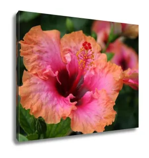 Gallery Wrapped Canvas, Cancun Bright Tropical Hibiscus