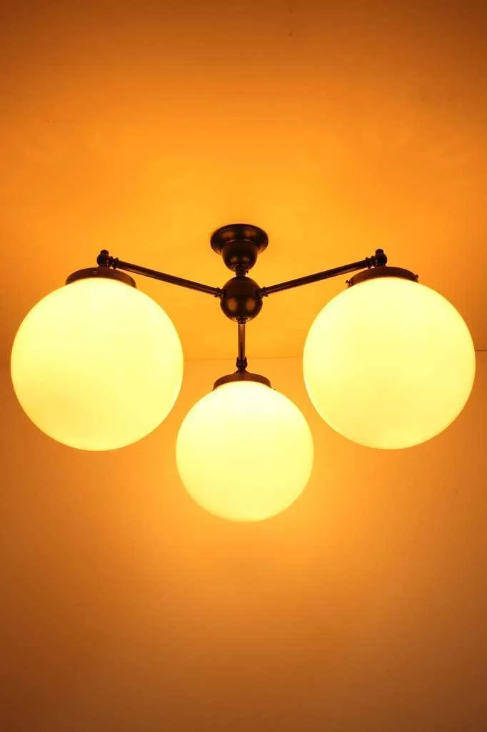 Glass Ball Multi Arm Ceiling Light