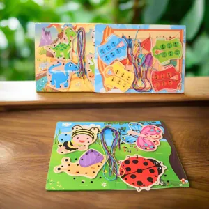 Insects, Animals, dress, vegetables Laycing for Kids-1 (Random design will be send)