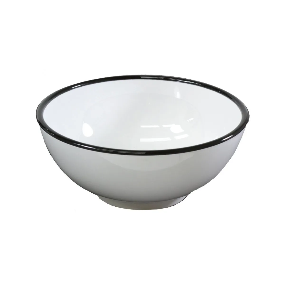 Jab Vintage Bowl White / Black Rim 17.5cm