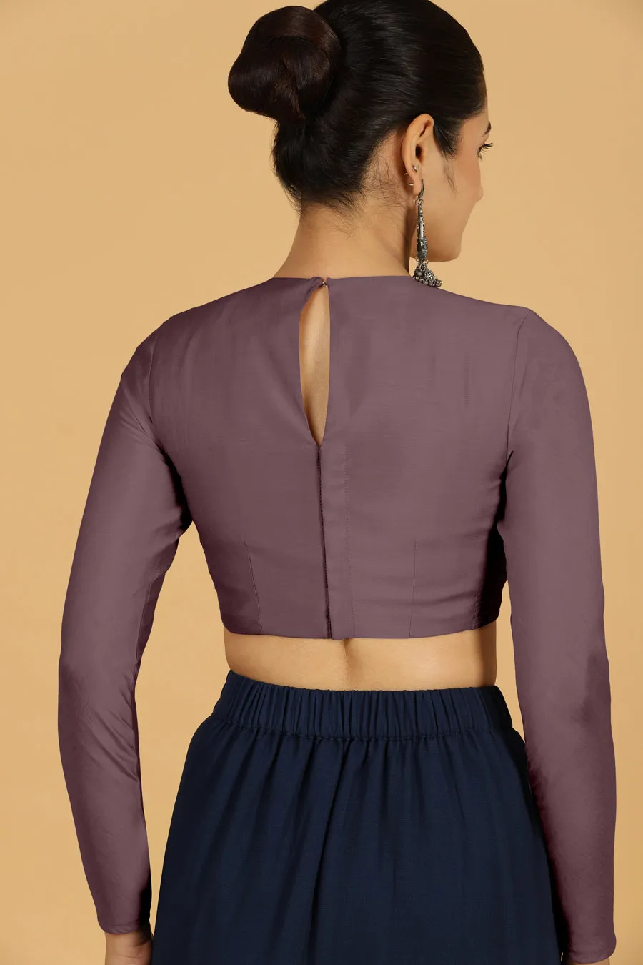 Jaya x Rozaana |  Saree Blouse in Purple Mauve