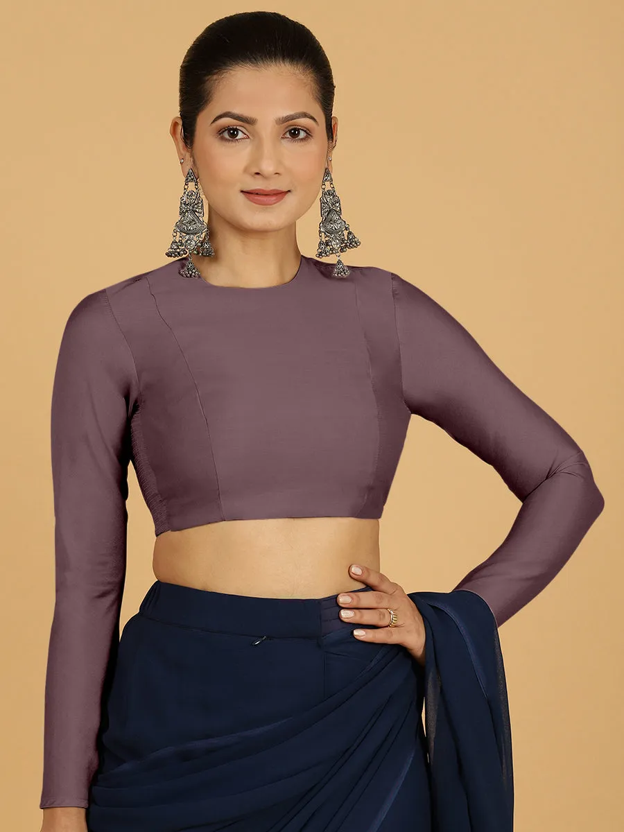 Jaya x Rozaana |  Saree Blouse in Purple Mauve