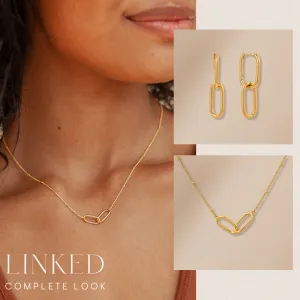 Linked Necklace & Earrings Set