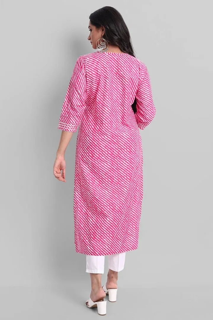 Magenta Rakhiphool Leheriya Kurta