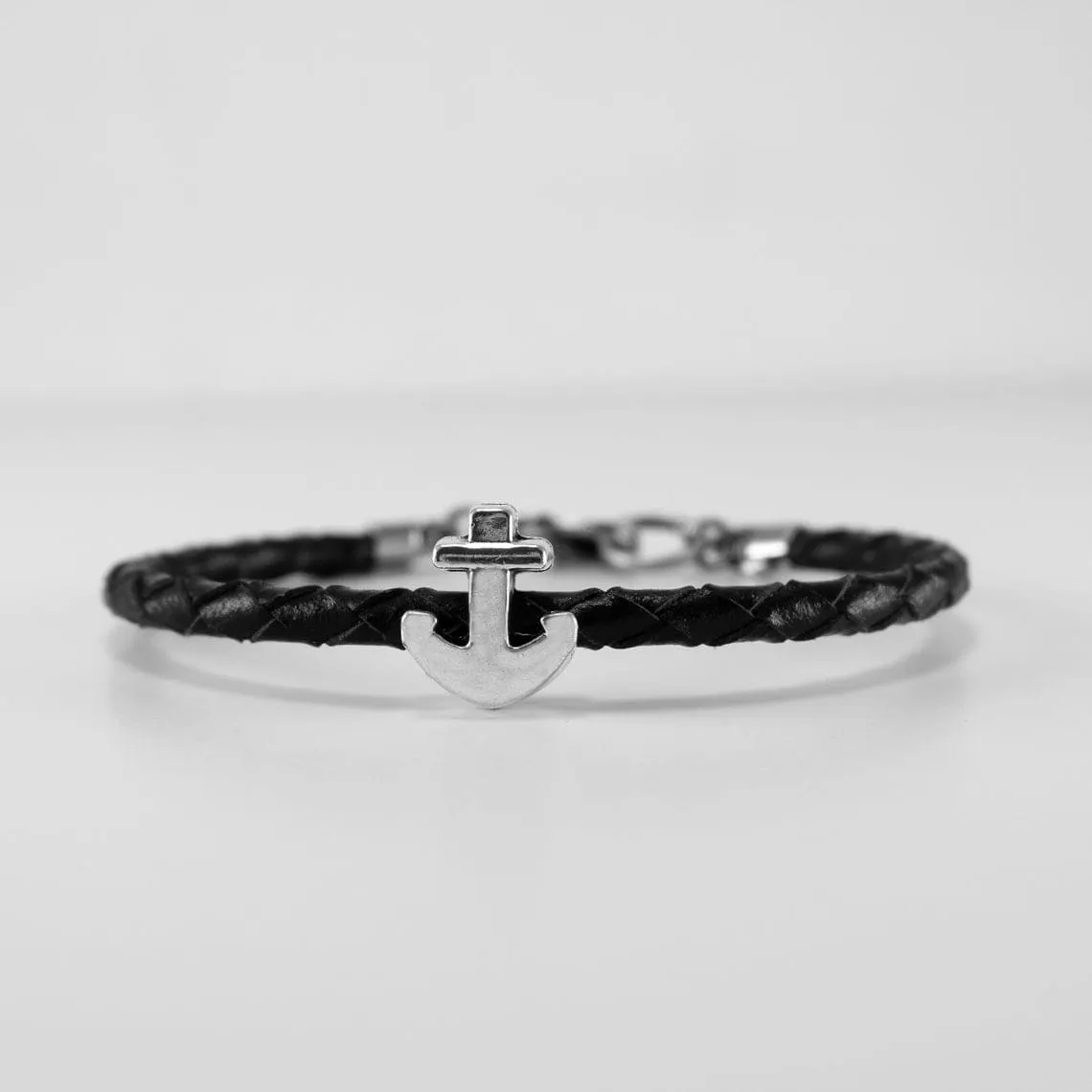 Men's Bracelet - Men's leather Bracelet - Men's Anchor Bracelet - Men's Jewelry - Men's Gift - Boyfriend Gift - Husband Gift - Gift For Dad