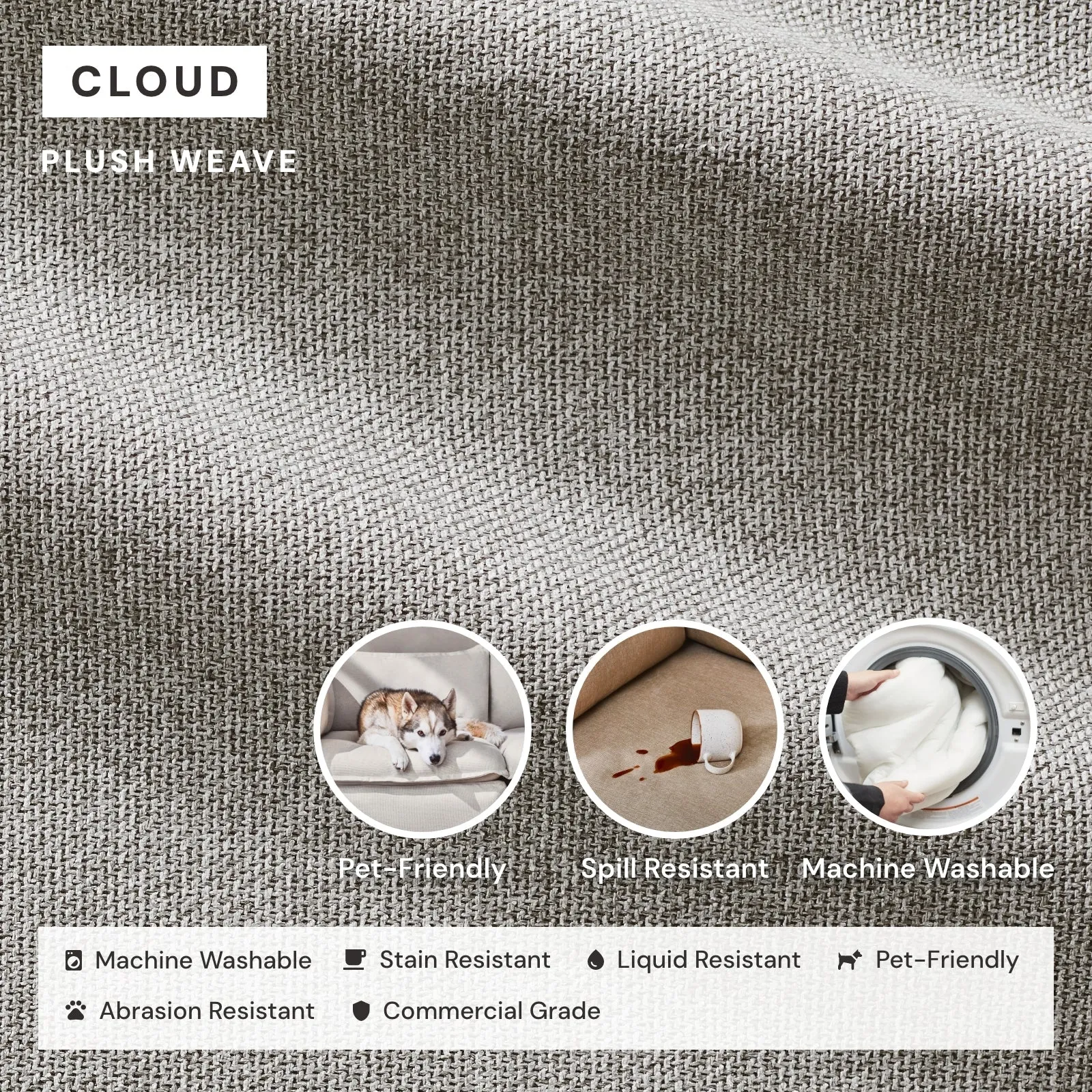 Modular Performance 2-Seater in Cloud | Deluxe Blend