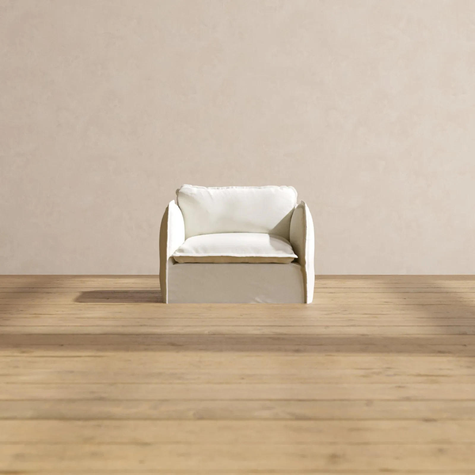 Modular Performance Armchair in Eggshell | Deluxe Blend