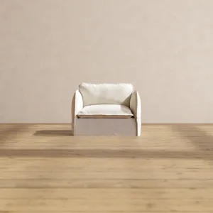 Modular Performance Armchair in Flour | Relaxed Blend