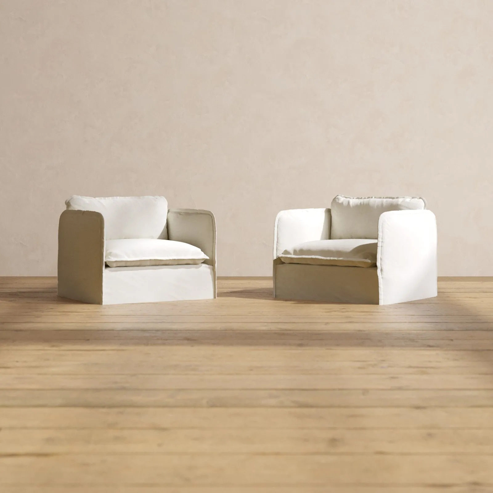 Modular Performance Armchair Set in Eggshell | Relaxed Blend