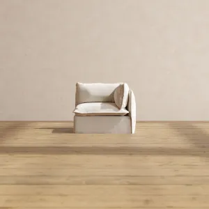 Modular Performance End Chair in Flour | Deluxe Blend