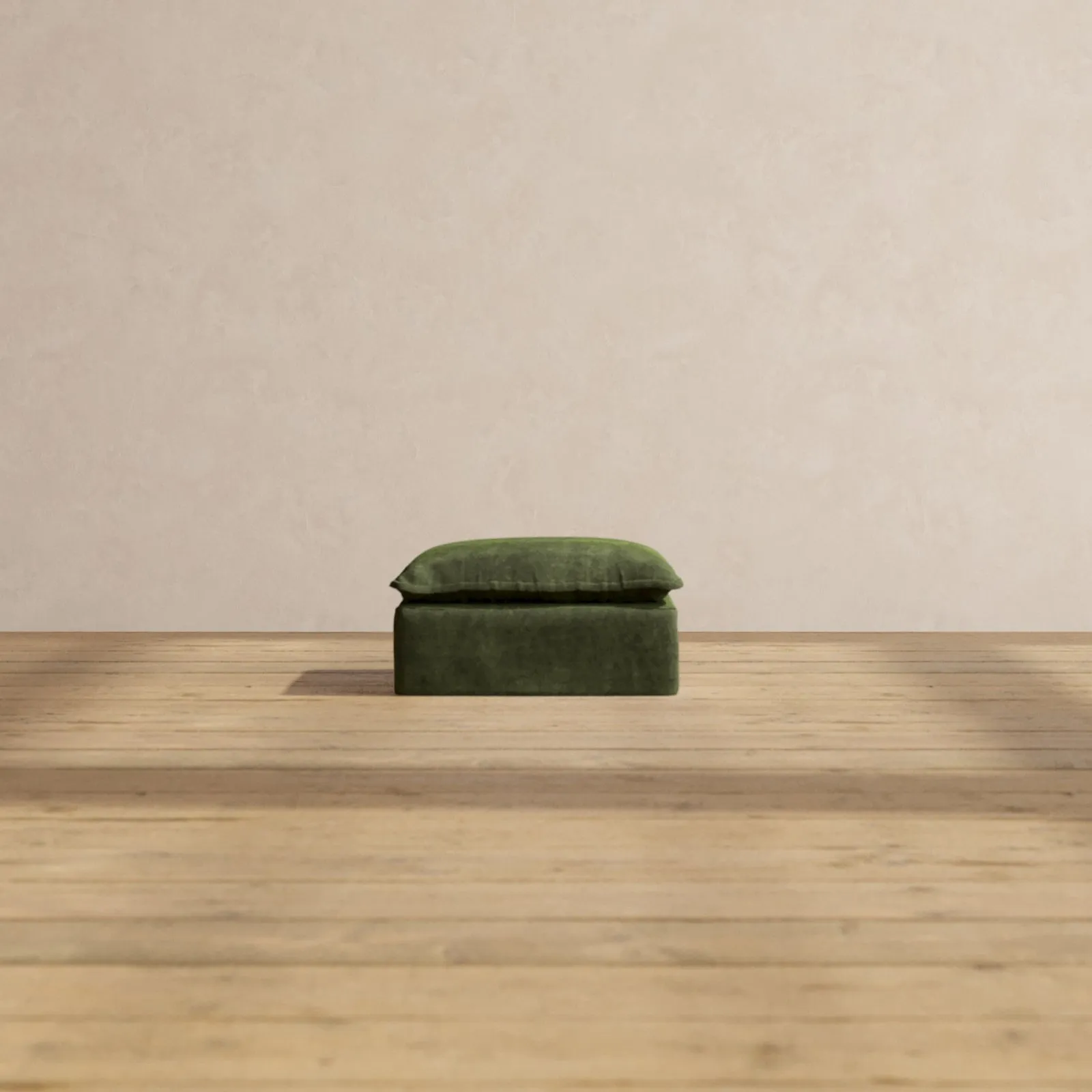 Modular Performance Ottoman in Olive | Deluxe Blend