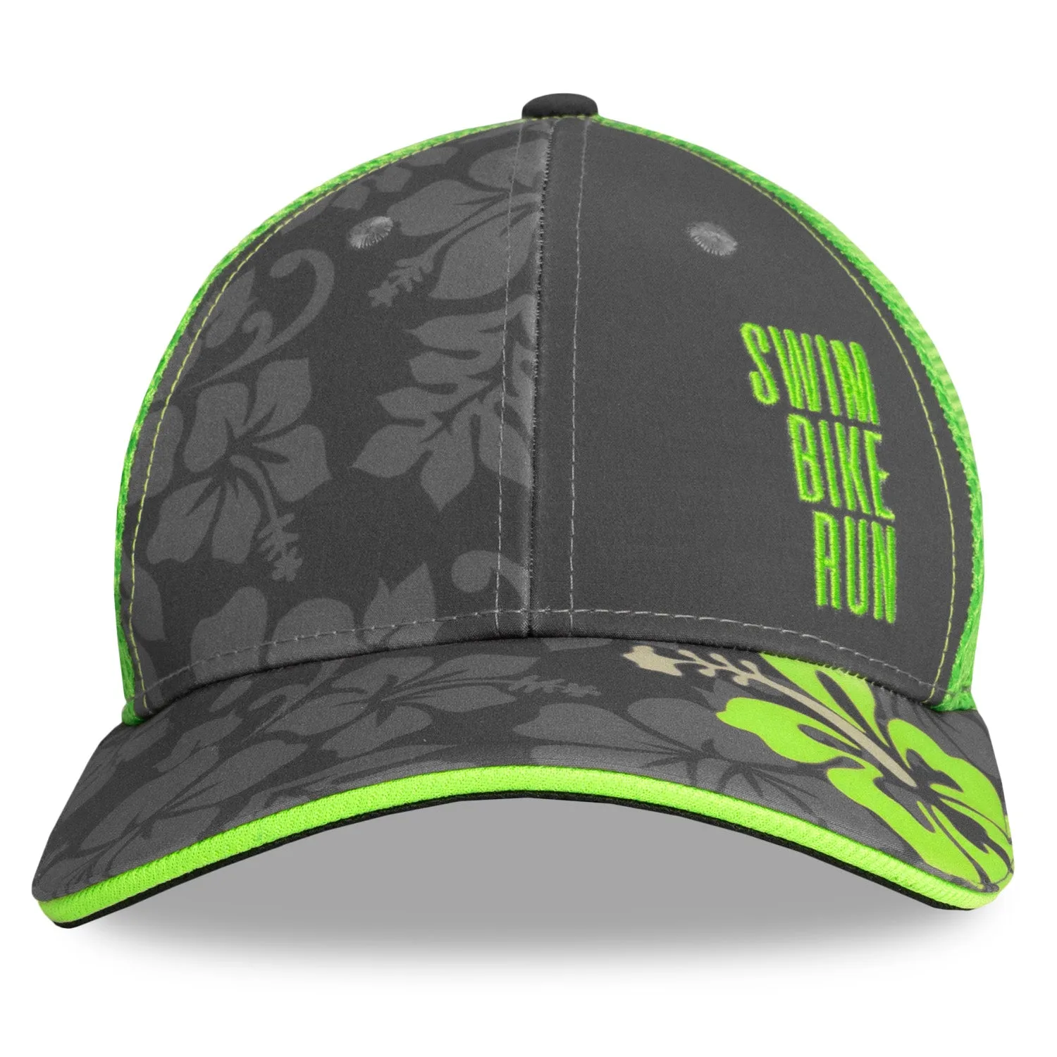 Neon/Grey SBR 6 Panel Trucker Hat