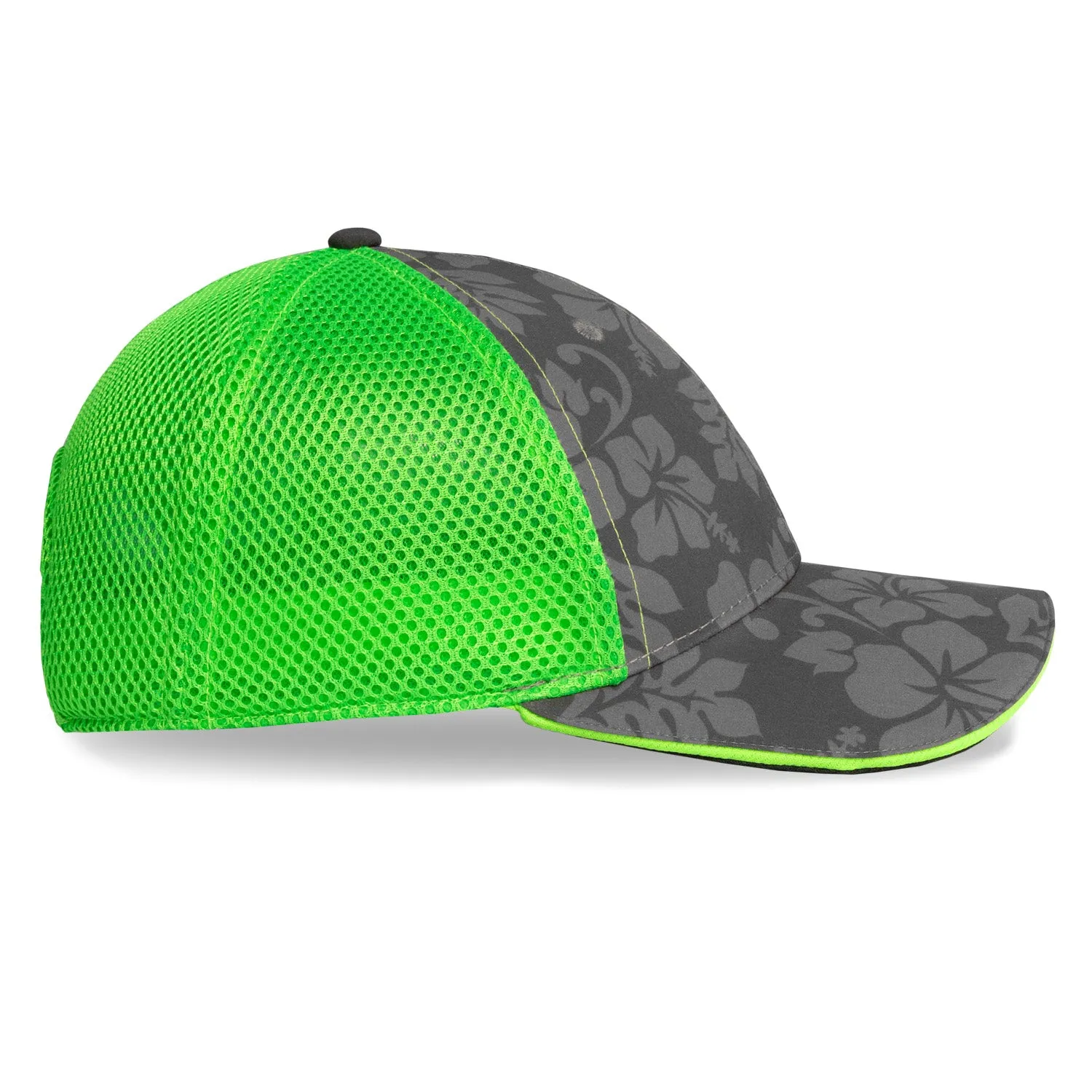 Neon/Grey SBR 6 Panel Trucker Hat