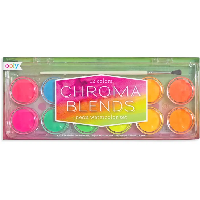 Ooly Chroma Blends Watercolor Paint Set: Neon