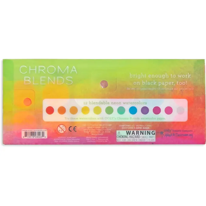 Ooly Chroma Blends Watercolor Paint Set: Neon