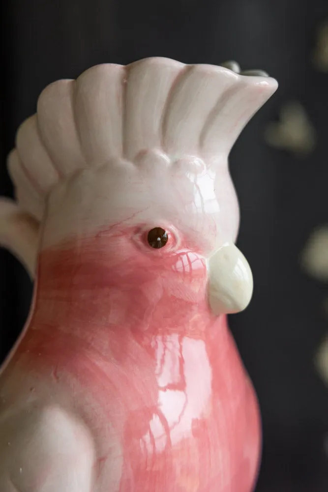 Pink Cockatoo Carafe Jug